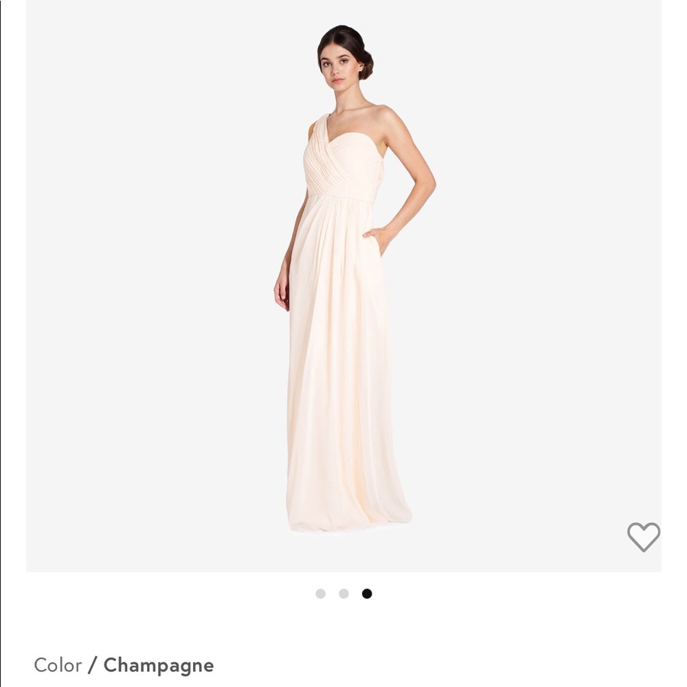 WeddingtonWay Louisa One shoulder chiffon dress